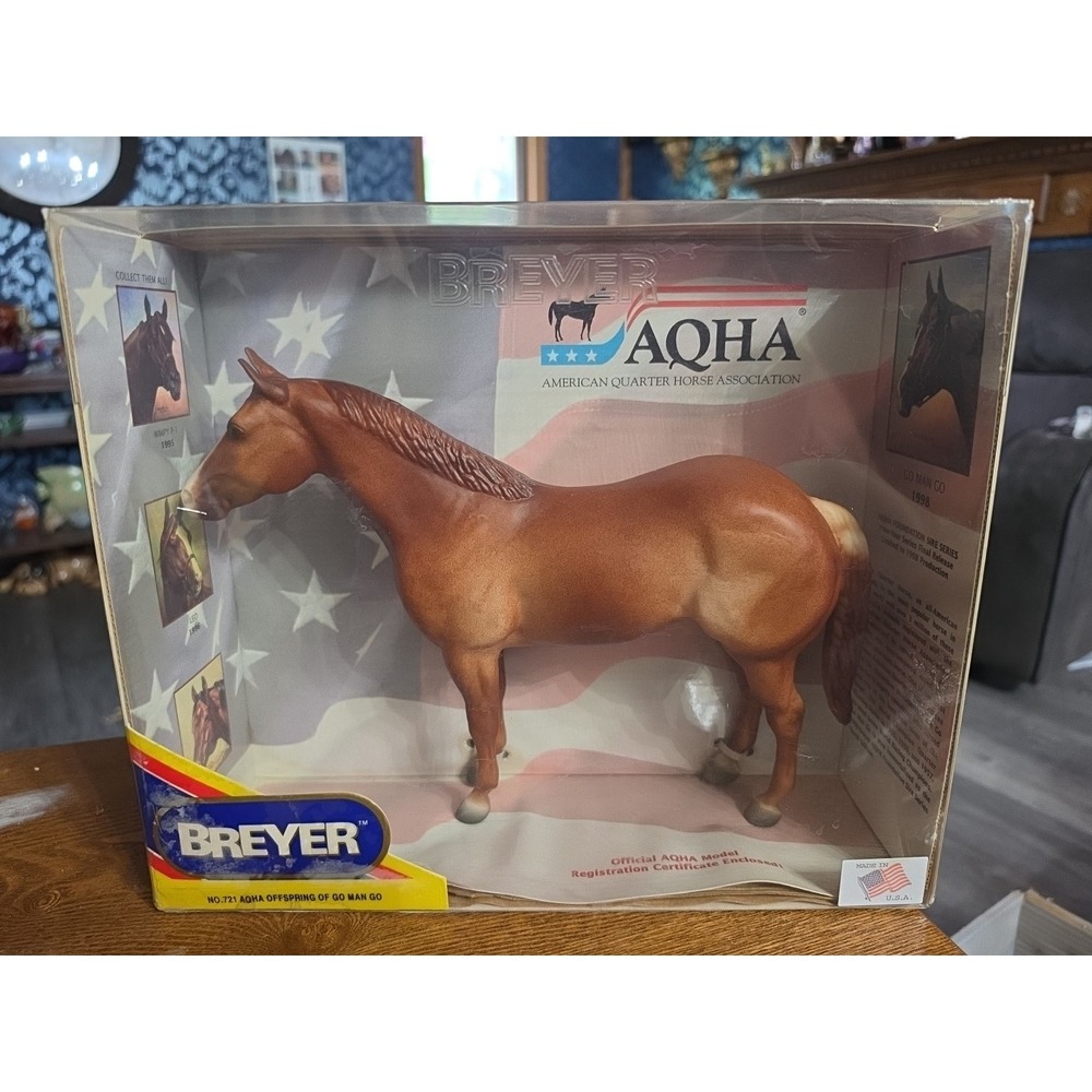 Breyer AQHA Offspring of Go Man Go Horse Figure 1990 Reeves Item No. 721‎